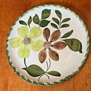 BLUE RIDGE Southern Potteries 9 1/2” Plate GREENBRIER PATTERN 1940s USA